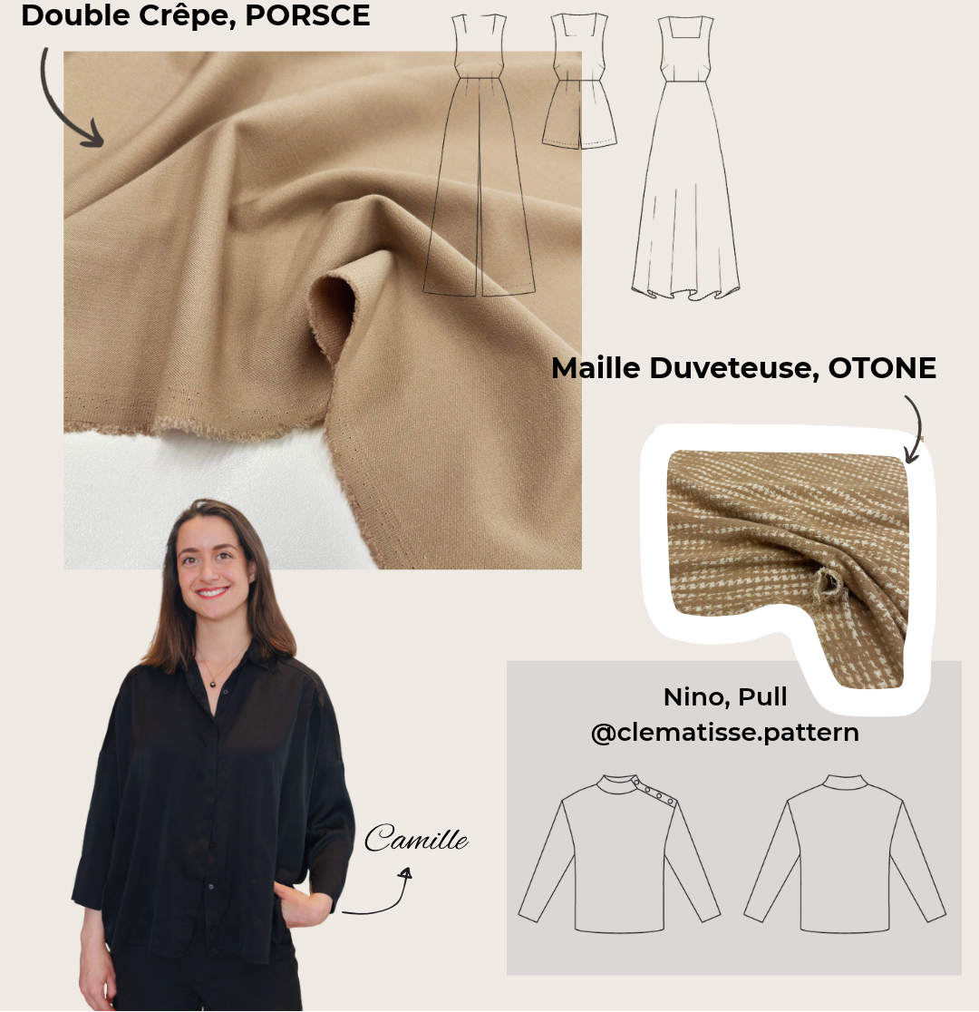 Tissu Maille Duveteuse Stretch - Otone
