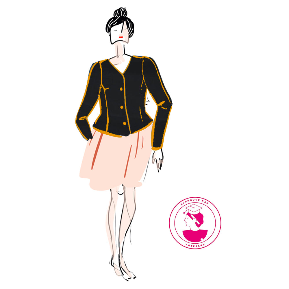 Kit Couture CAP Flou, Lainage - Février, Veste Armelia