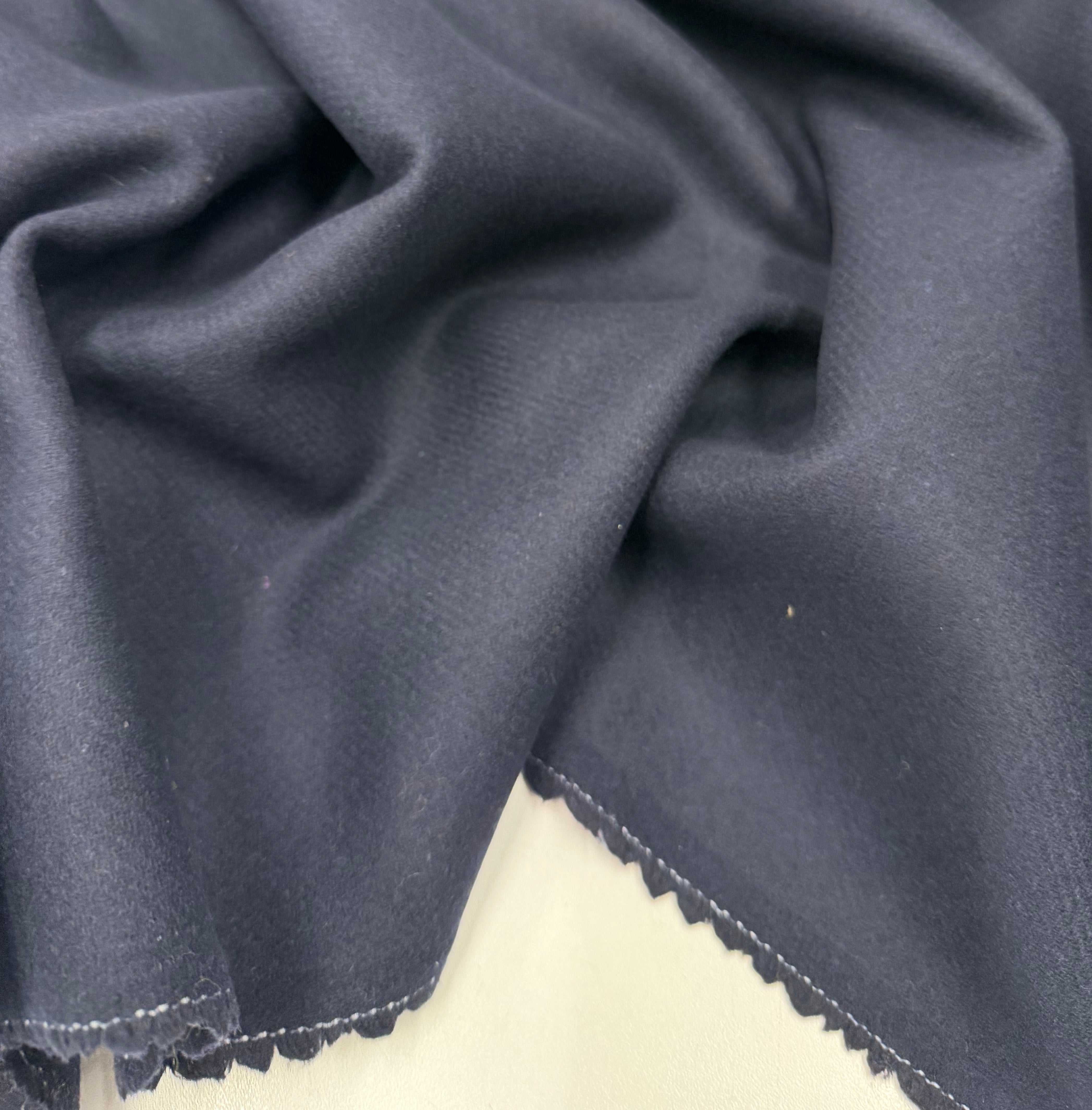 Tissu Diagonale Laine Vierge, Bleu - Gemona