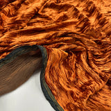 Tissu exclusif, Velours Soie Frappé Plissé - Orange, SCHIO