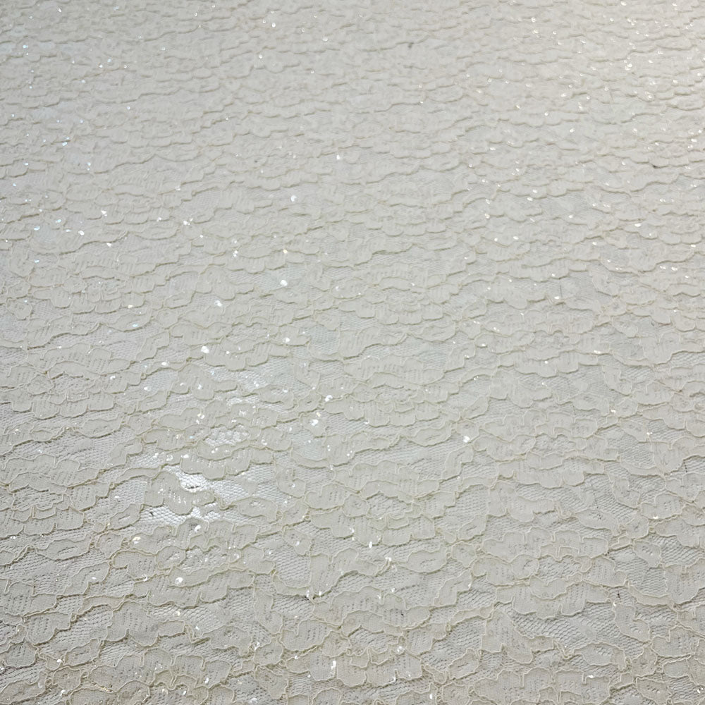 Tissu Dentelle Stretch, Paillettes - Floral , Lucendra