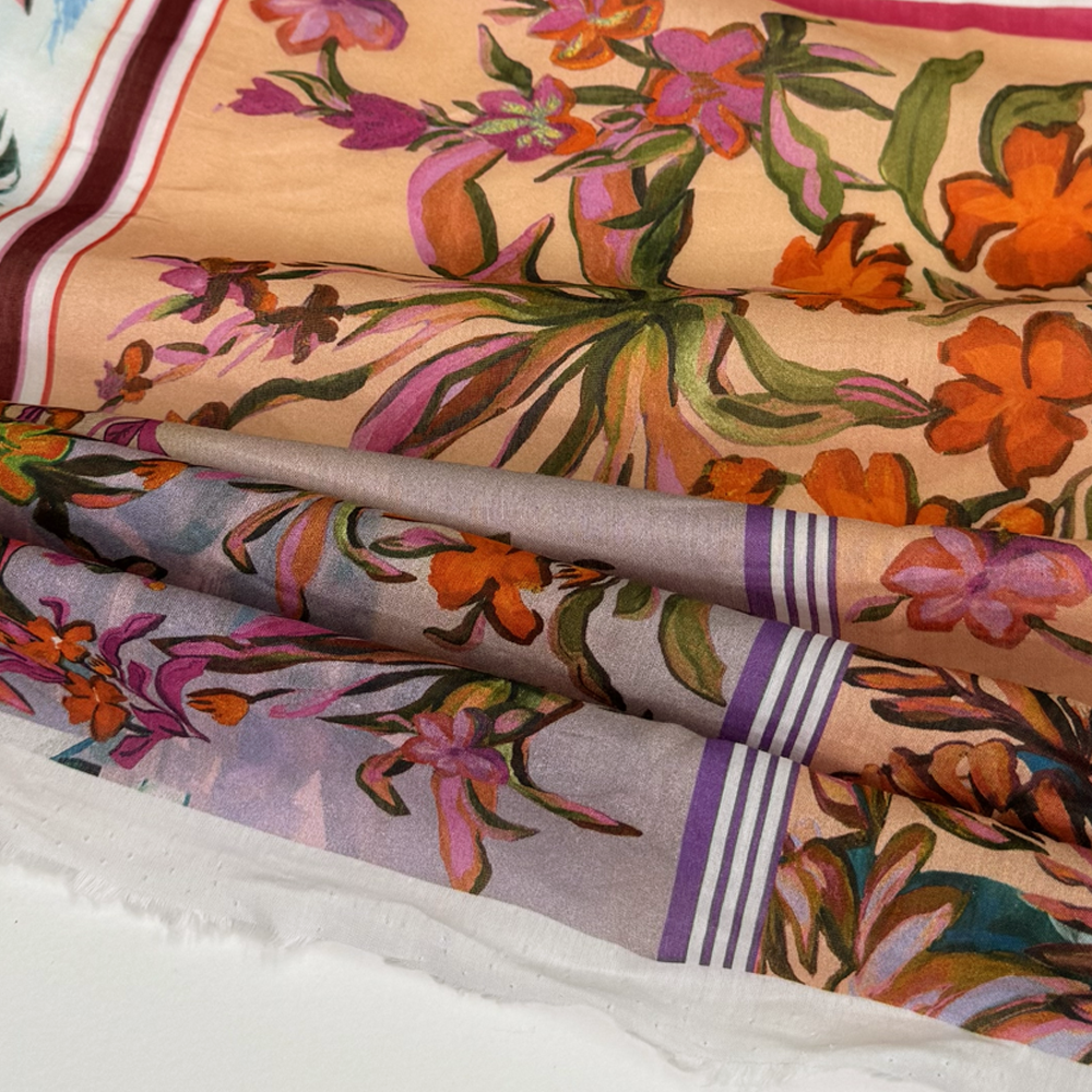 Tissu Voile, Coton et Soie - Nadine