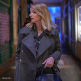 Tissu Manteau Lourd, Laine Feutré - Double face Gris vert, Ambello