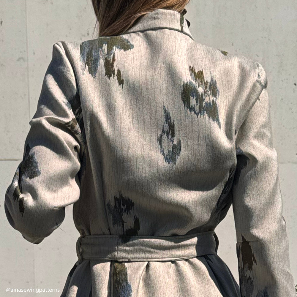 Tissu Brocart, Soie Viscose - Abstrait Vert, Belvento