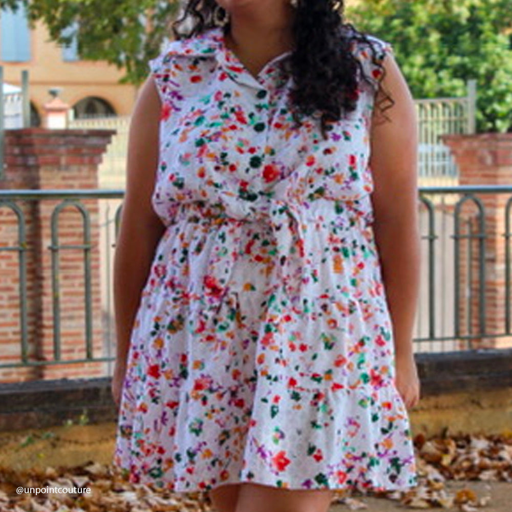 Tissu Brodé, Broderie Anglaise Coton - Divers col, Fiorellino