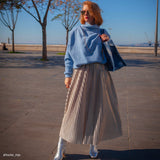 Tissu Plissé - Argent Divers col, Carpegna