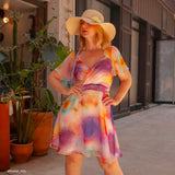 Tissu Mousseline Crinkle, Polyester - Abstrait, Colorissa