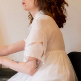 Tissu Mousseline Crinkle, Soie - Différents coloris, Orangine