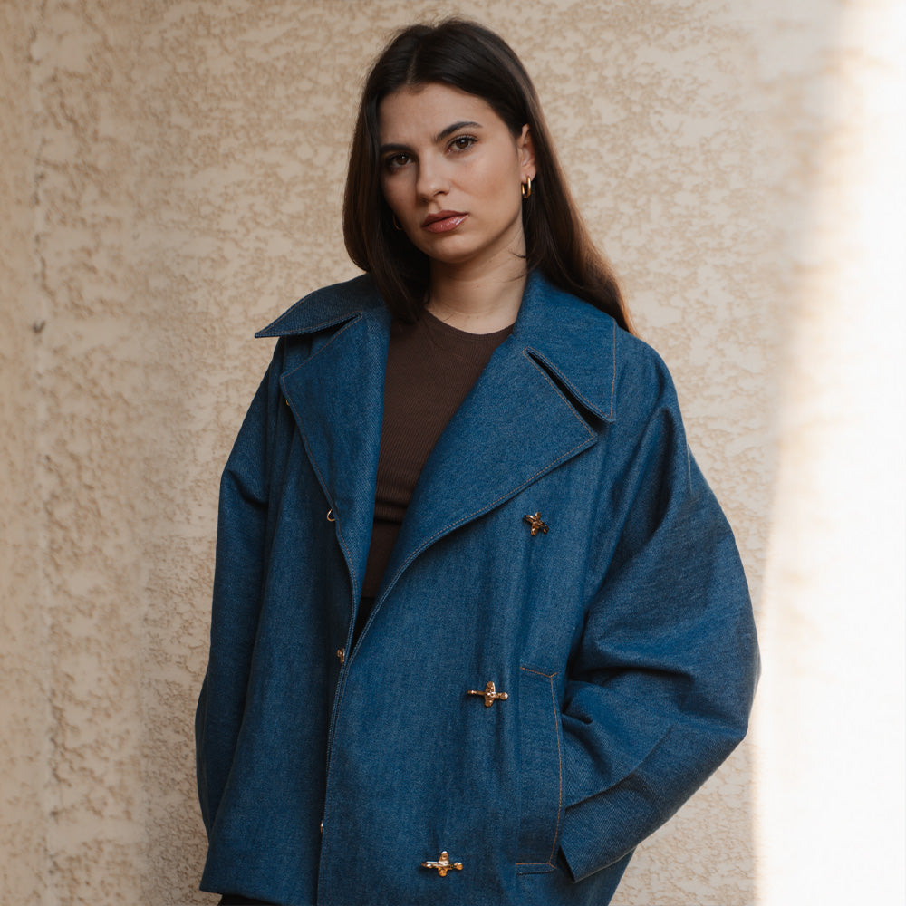 Tissu Denim Lourd, Coton - Yellow Selvedge Délavé, Rimino