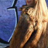 Eco-fur fabric, long hair - Rousse, Volpe