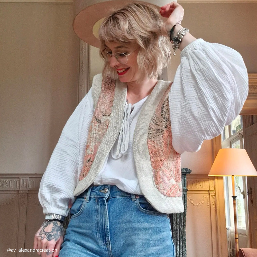 Tissu Velours Gratté, Coton - Alexa