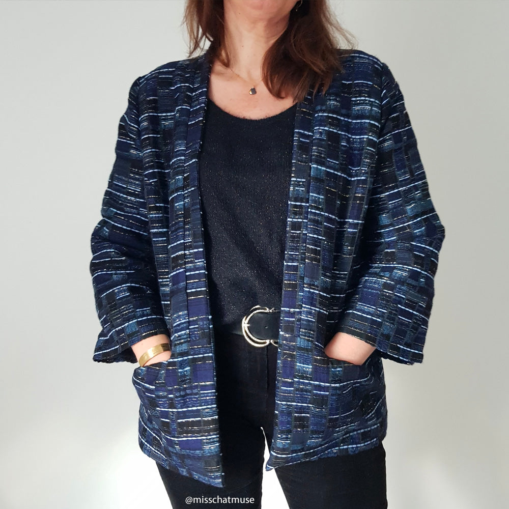 Tissu Jacquard, Coton - Tissé rouge, Riccione