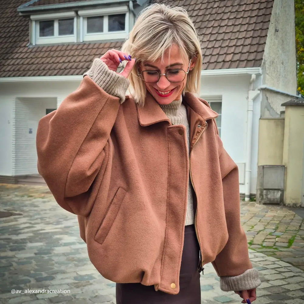 Tissu Maille Manteau, Laine - Divers Col, Lombardo