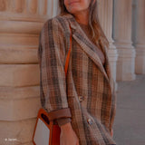 Tissu Tailleur, Laine - Tartan Sable, Serlina