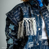 Frange Noué, Simili Daim - Blanc Naturel, Ondella