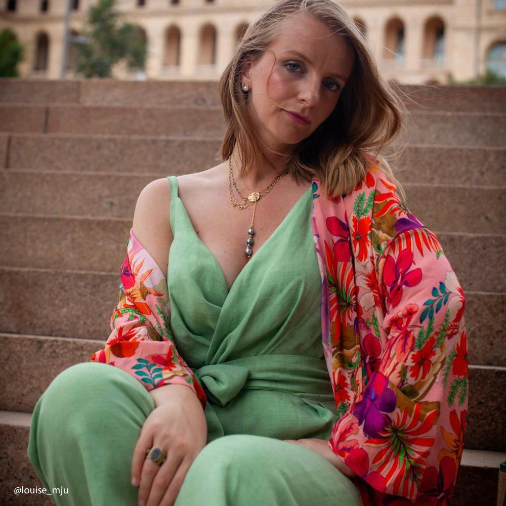 Tissu Rayonne - Floral Tropical, Esotico