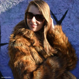 Eco-fur fabric, long hair - Rousse, Volpe
