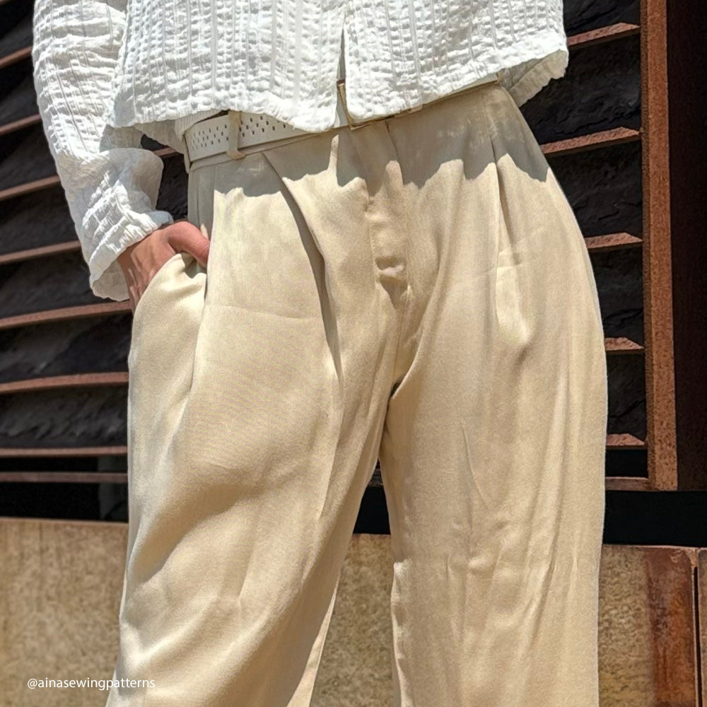 Tissu crêpe, viscose - Sable, Julio