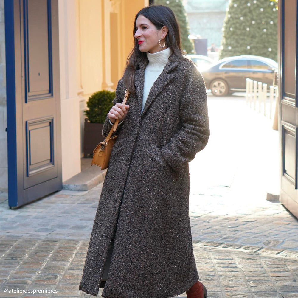 Tissu Manteau, Bouclette - Métallisé, Bagliori