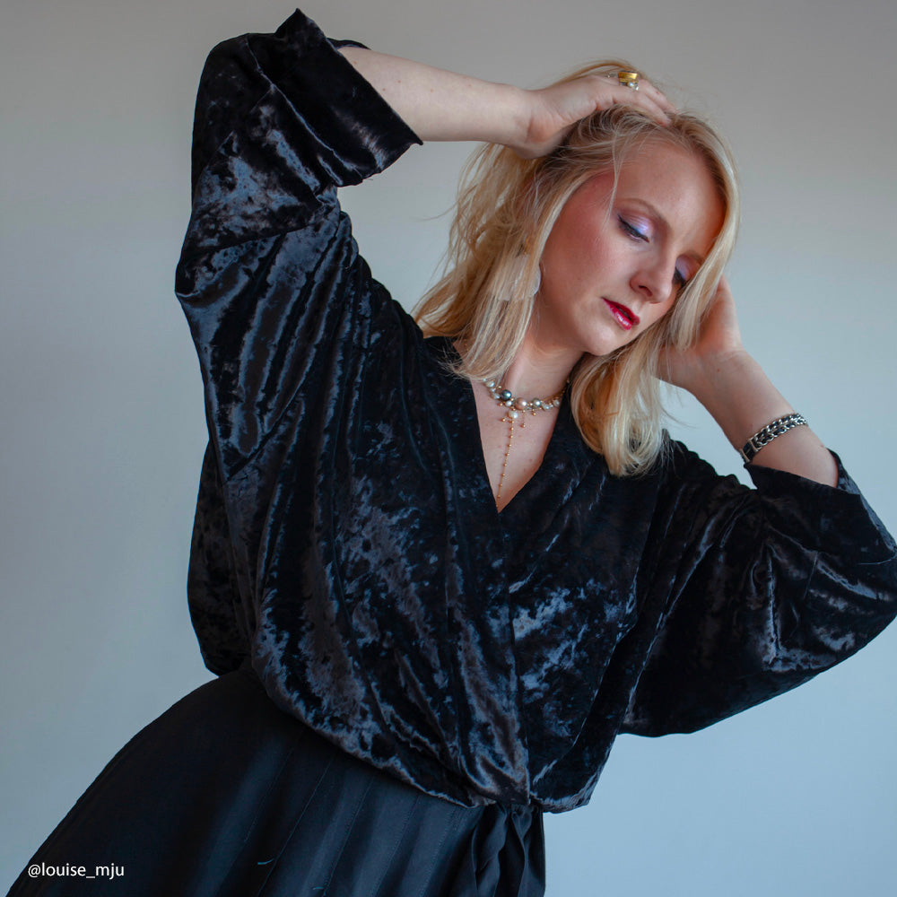 Tissu Velours Stretch - Frappé, Ombrapura