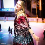 Tissu Tulle Brodé, Paillettes - Dégradé, Aretha