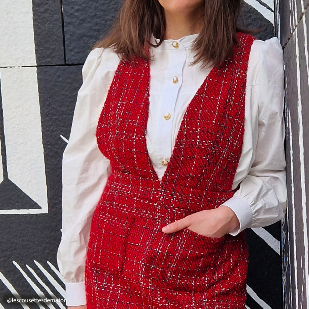 Tissu Tweed, Laine - Tartan Métallisé, Beatrice