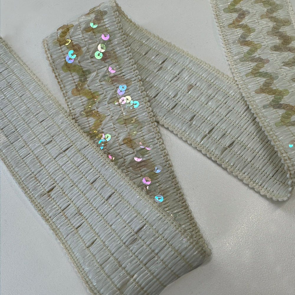 Galon Smocké, Rafia Paillettes - Brillanza