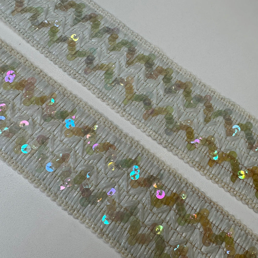 Galon Smocké, Rafia Paillettes - Brillanza