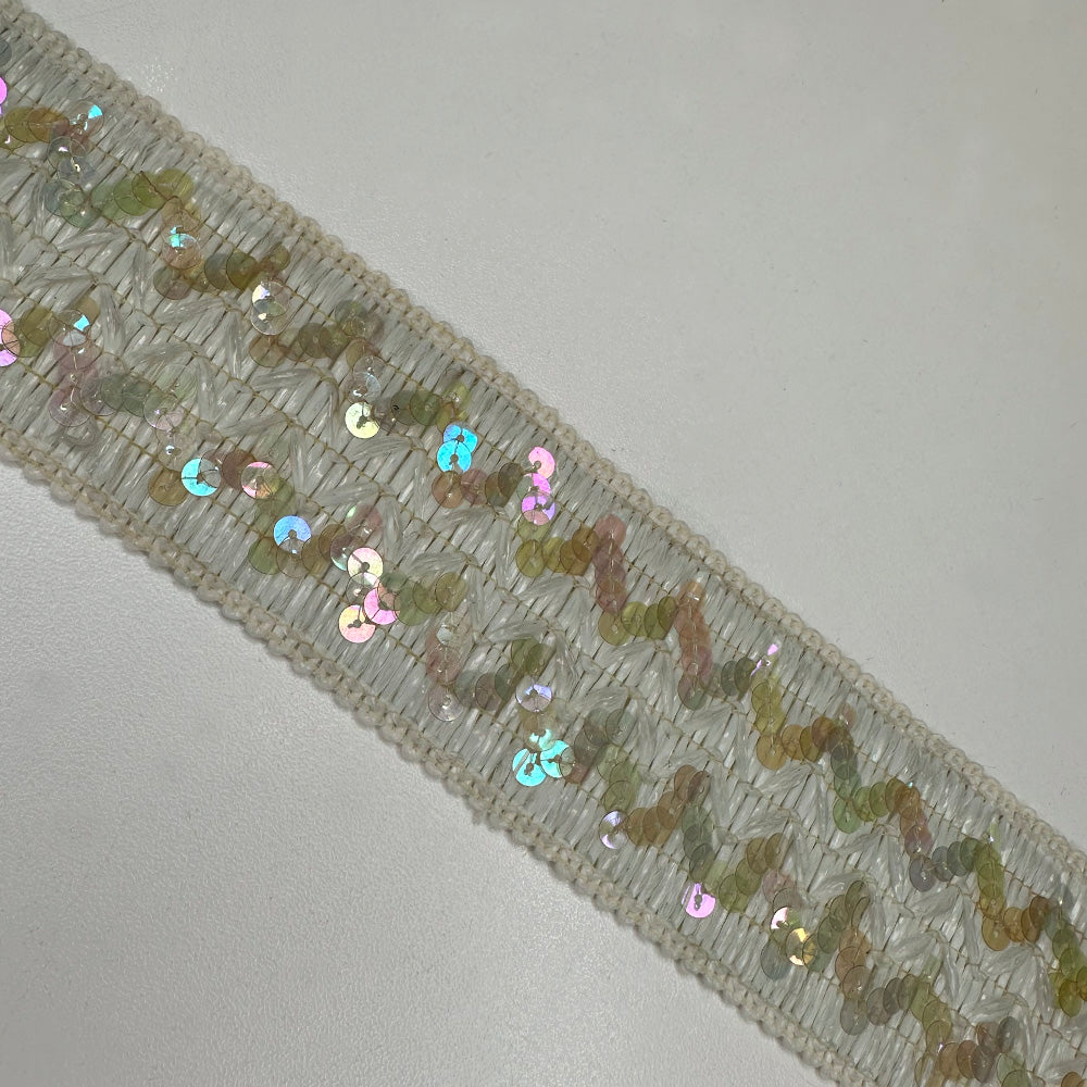 Galon Smocké, Rafia Paillettes - Brillanza