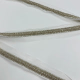 Galon Brodé, Perles et Strass - Argent, Ziano