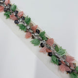 Galon Brodé, Perles Strass - Coquillages Feuilles, Scoglio