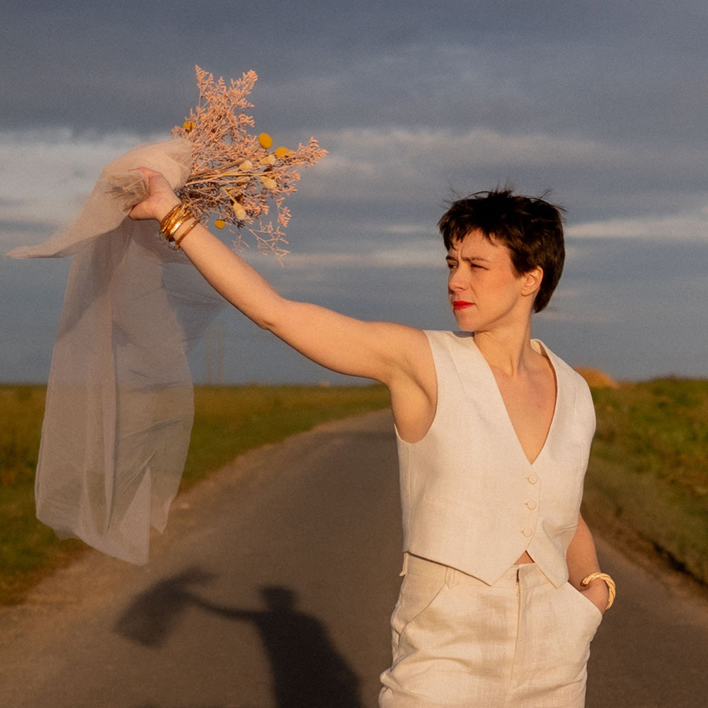 Kit Couture CAP Tailleur, Toile Ramie - Gilet Annie