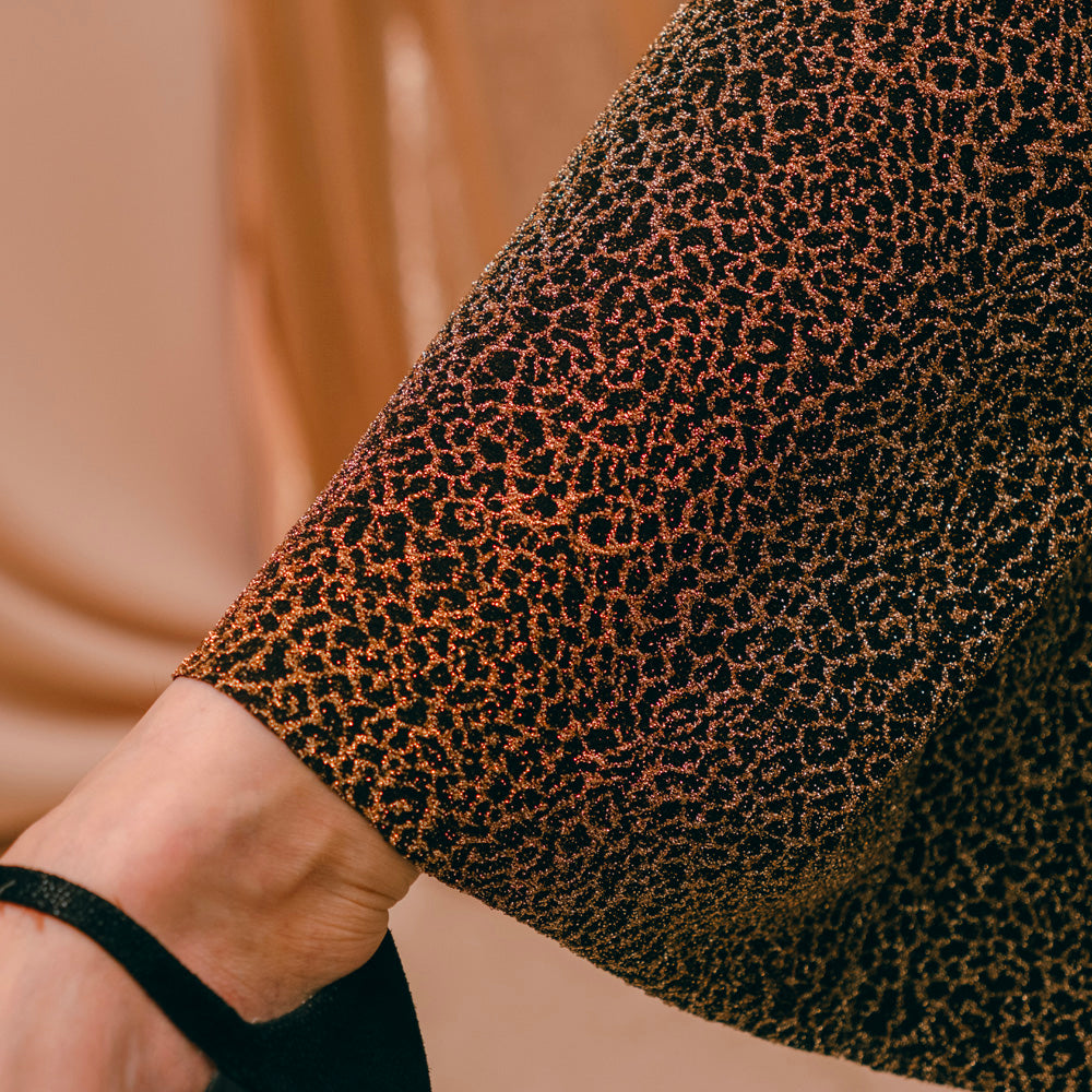 Tissu Maille, Stretch - Animalier Métallisé, Shani