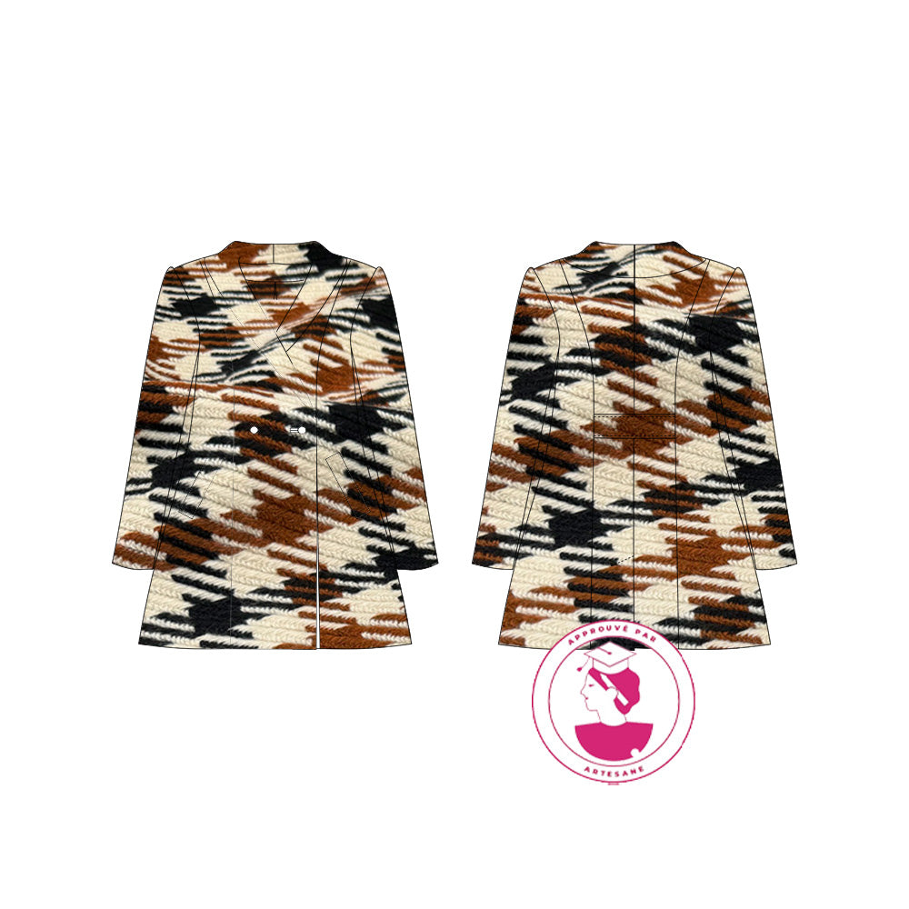 Kit Couture CAP Tailleur, Laine Carreaux - Manteau Tilda