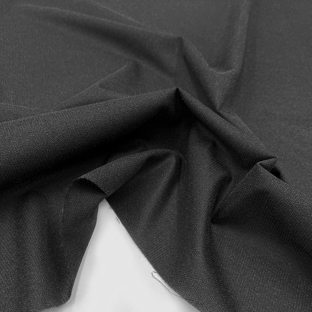 Entoilage Thermocollant Tissé Lourd Laineux - Noir, Laize 150