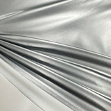 Tissu Simili Satin Cuir - Argent, Argento