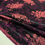 Tissu Brocart - Métallisé Floral Violet, Segreta