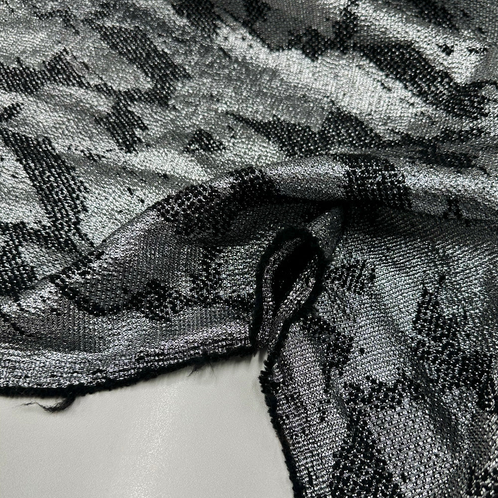 Tissu Brocart, Laine - Métallisé Pied d'Autruche, Lusso