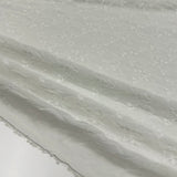 Tissu Georgette Brodé - Blanc Floral, Sognaria