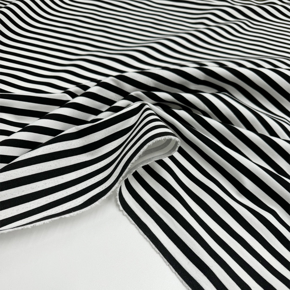 Tissu Canvas, Coton - Rayé, Rosabianca