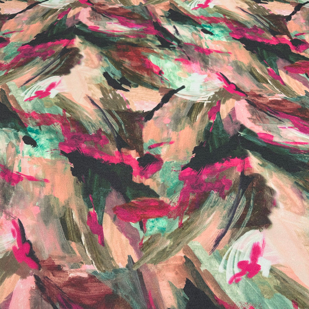 Tissu Denim Léger Stretch, Coton - Abstrait, Ninalia