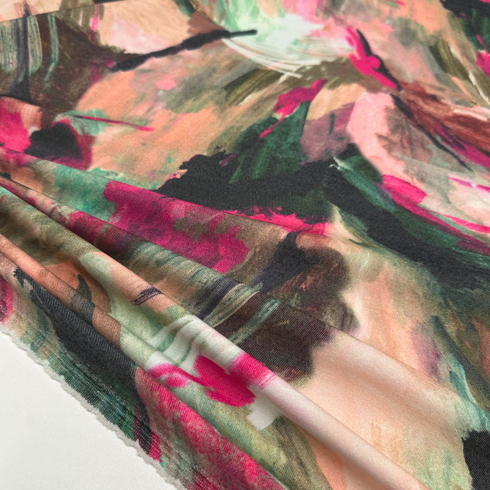 Tissu Denim Léger Stretch, Coton - Abstrait, Ninalia