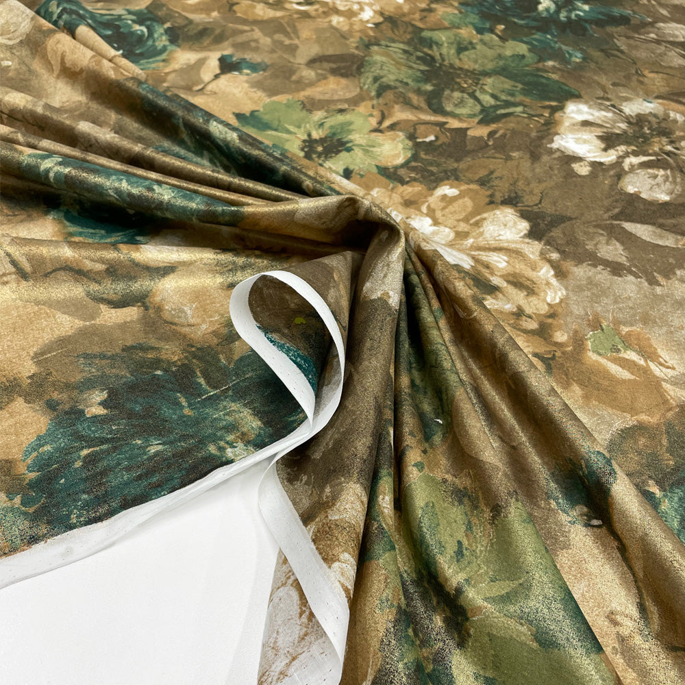 Tissu Batiste Enduit, Coton - Floral, Terraflore