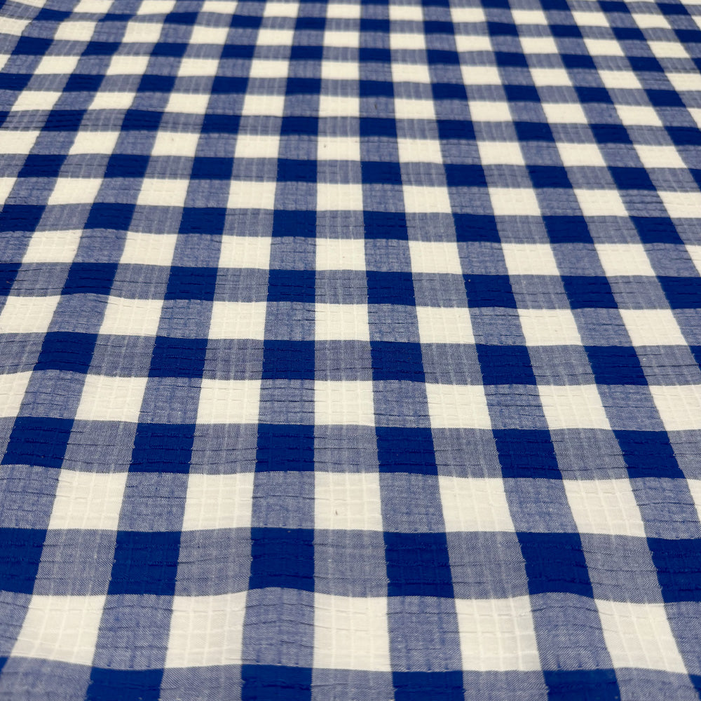 Tissu Seersucker, Coton - Carreaux, Alfio