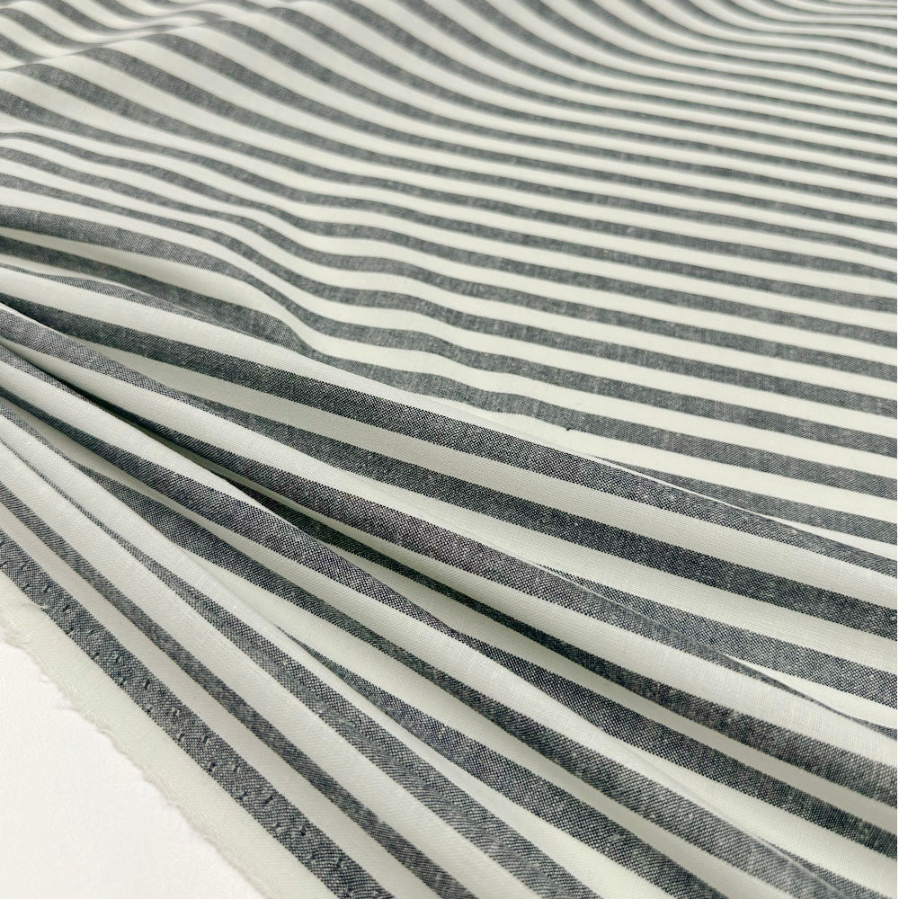 Tissu Toile Lin Coton - Rayé, Melodia