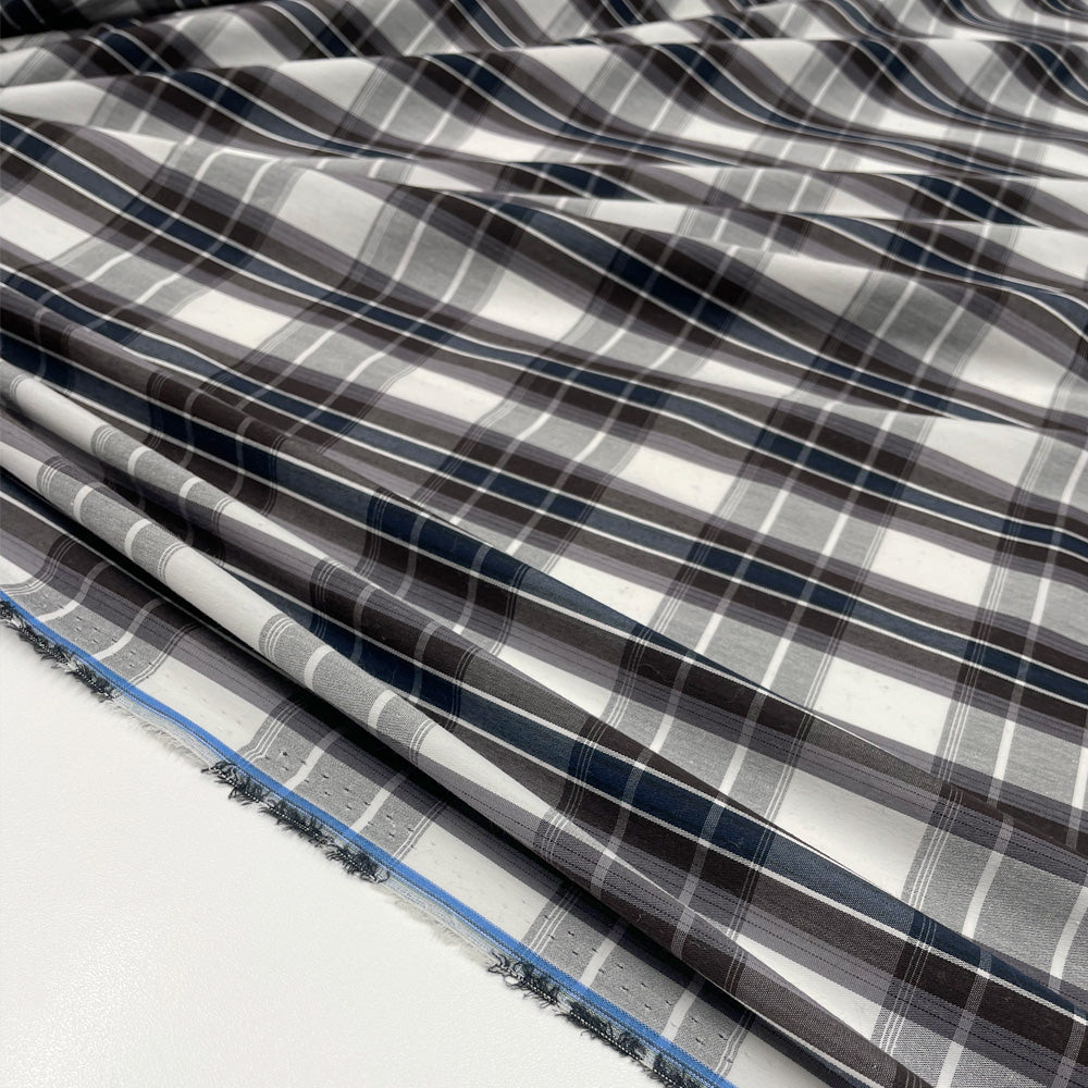 Tissu Popeline, Coton - Carreaux, Quadri