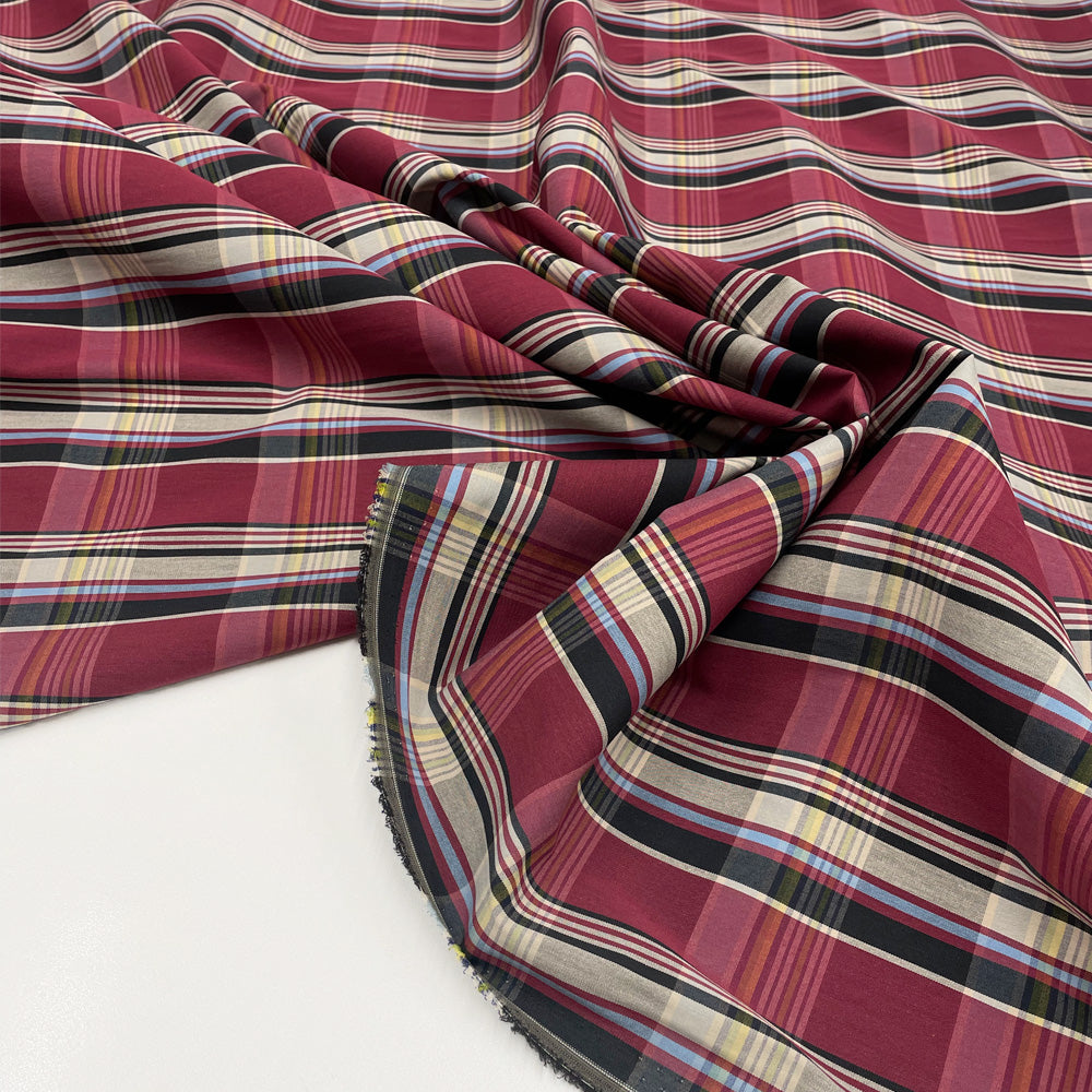 Tissu Popeline, Coton - Carreaux, Quadri