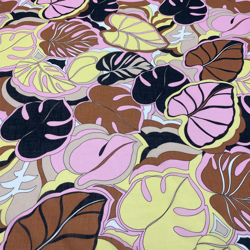 Tissu Voile, Coton et Soie - Tropical, Edera