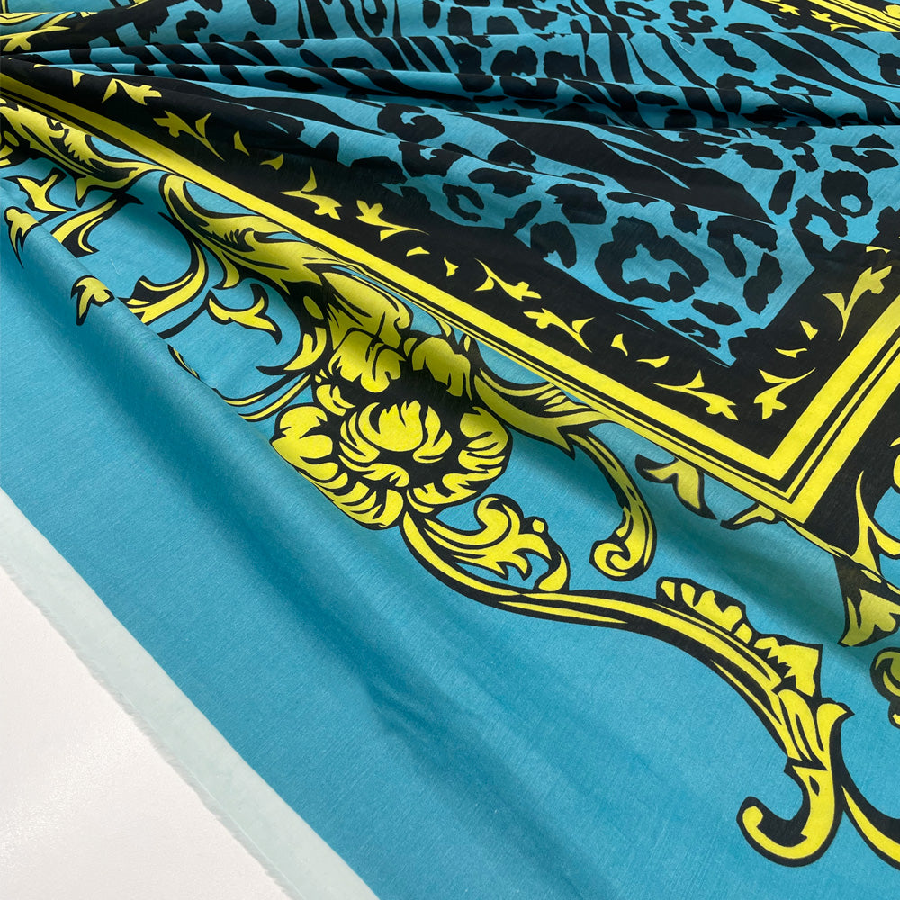 Carré Batiste, Coton et Soie - Imprimé, Cornice