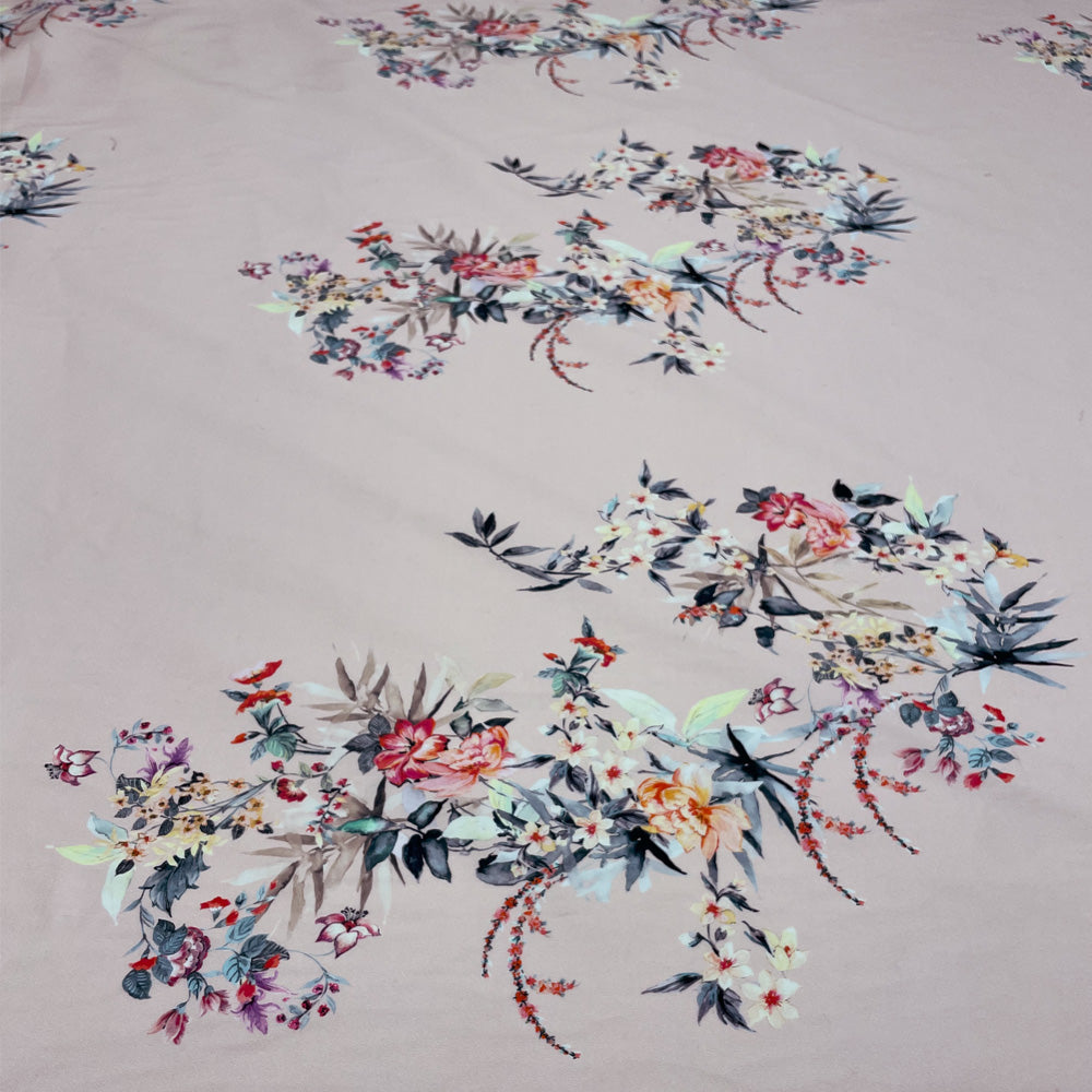 Panneau Satin Stretch, Coton - Floral, Mia